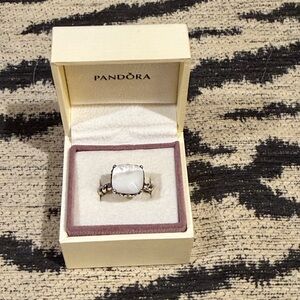 Authentic Pandora Mother of Pearl Ring with Original Box Size 7.5
